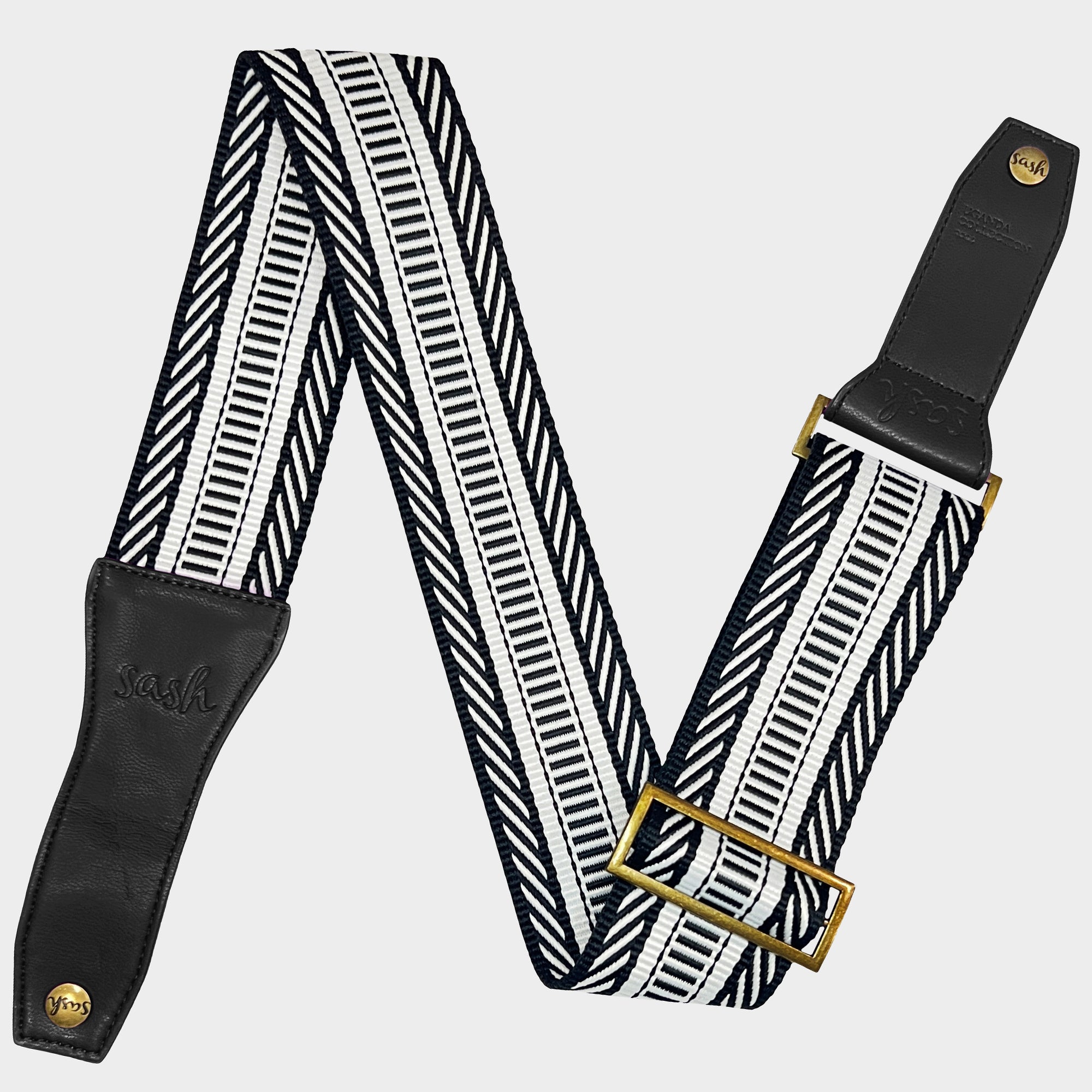 Black and White Uganda Woven Strap