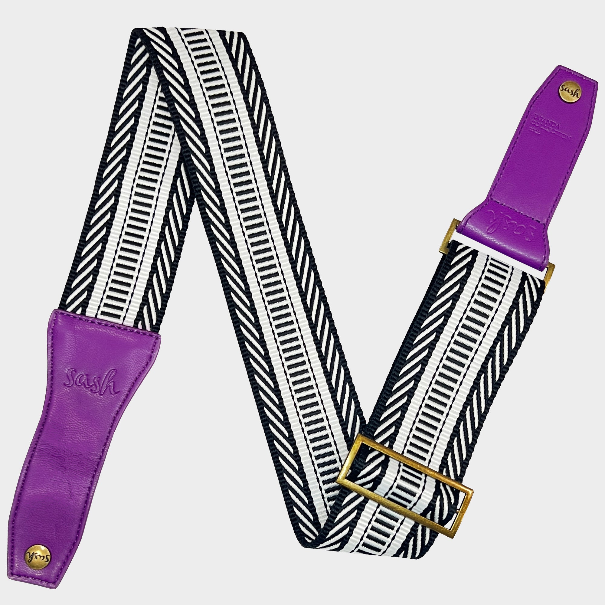 Black and White Uganda Woven Strap